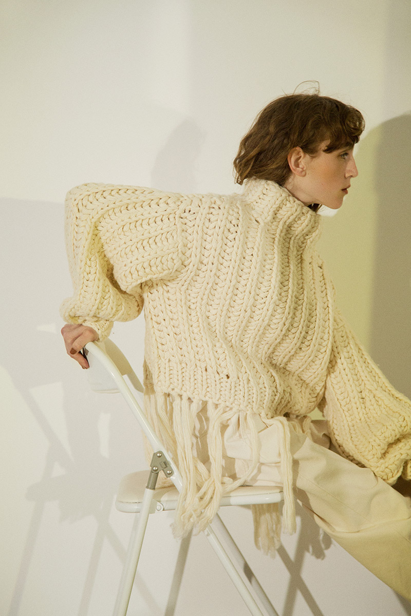 Egg Knit Tops 詳細画像 White 1