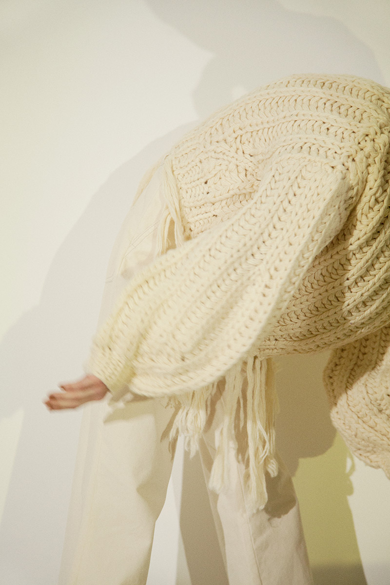 Egg Knit Tops 詳細画像 White 2