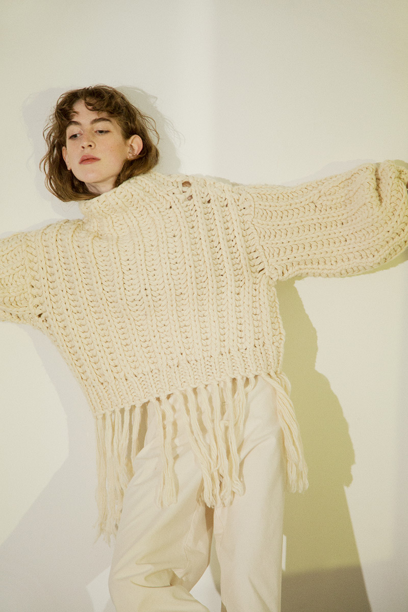 Egg Knit Tops 詳細画像 White 3