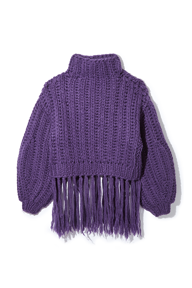 Egg Knit Tops 詳細画像 Purple 6