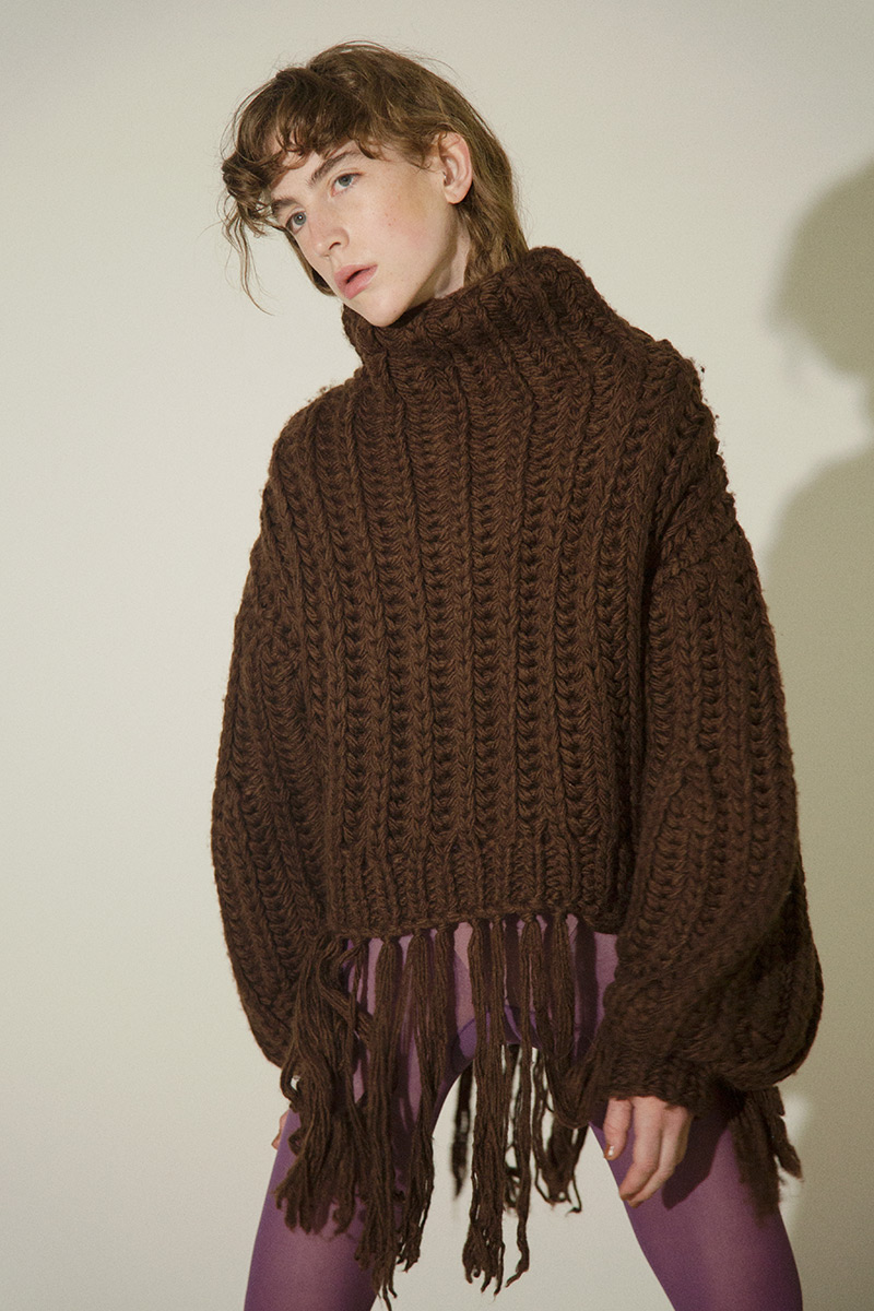 Egg Knit Tops 詳細画像 Brown 1