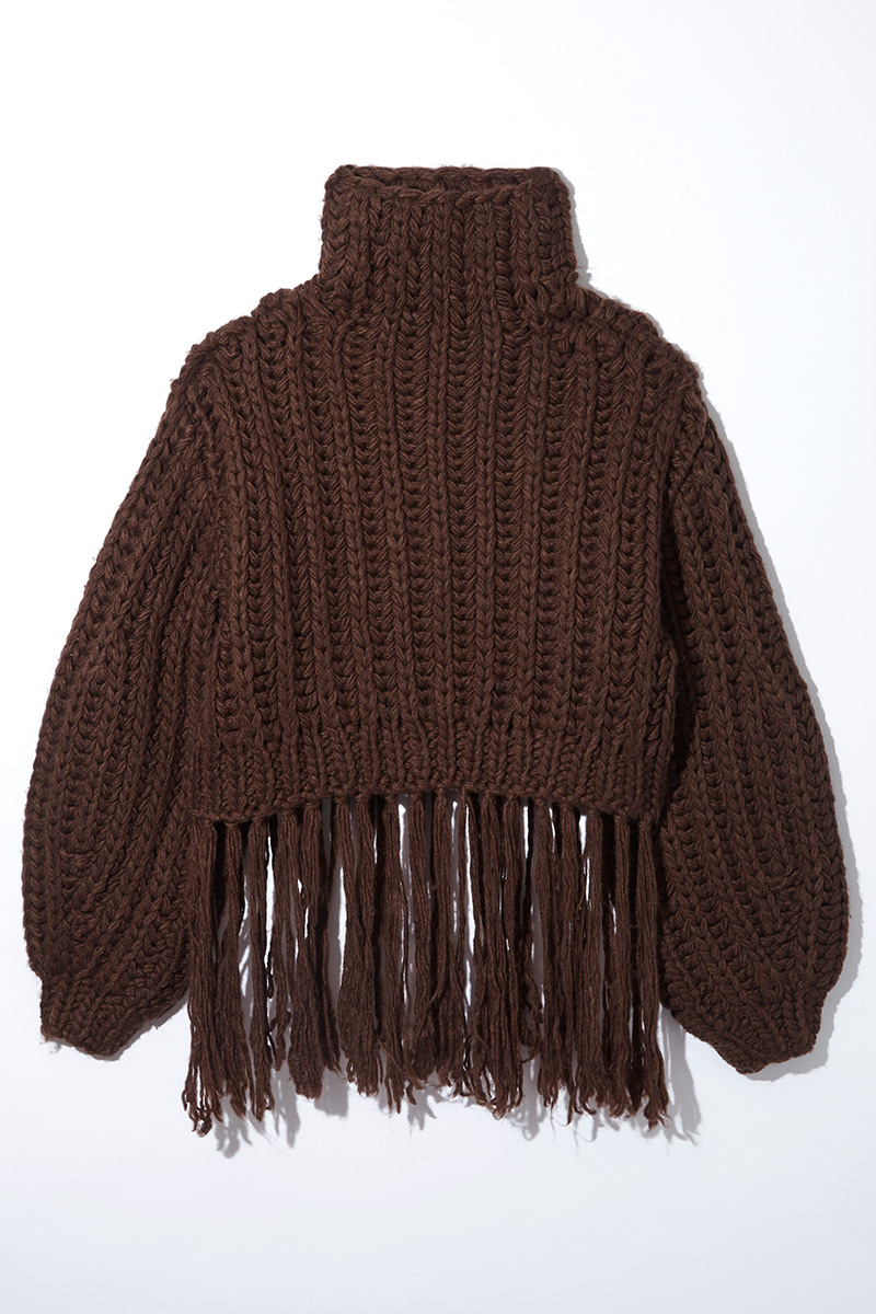 Egg Knit Tops 詳細画像 Brown 2