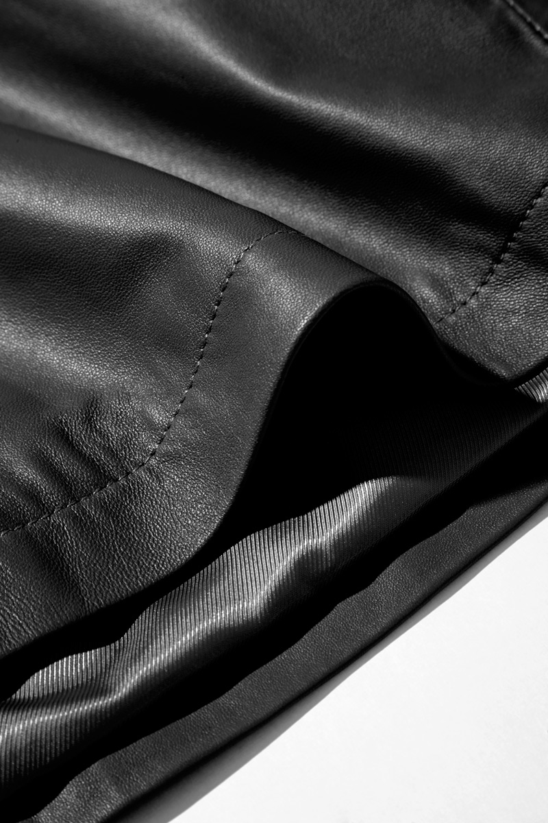 Anorak Leather Hoodie 詳細画像 Black 3