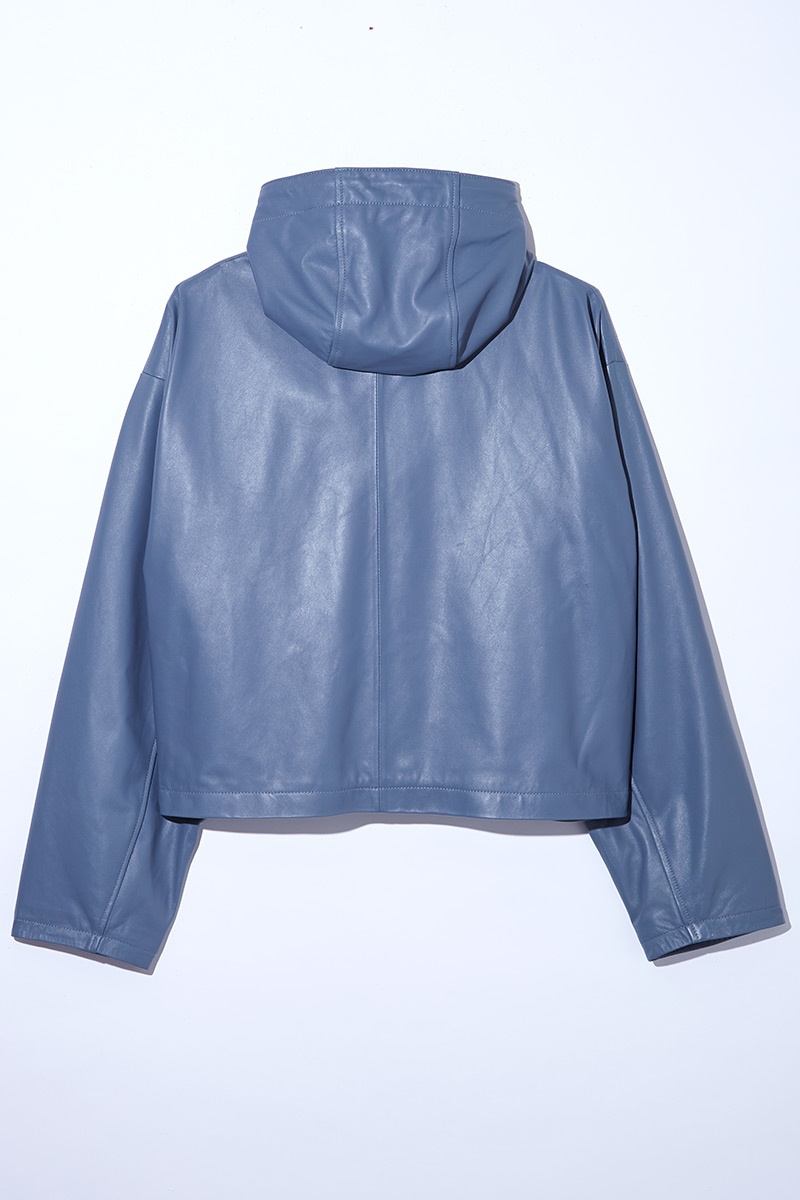 Anorak Leather Hoodie 詳細画像 Blue 2