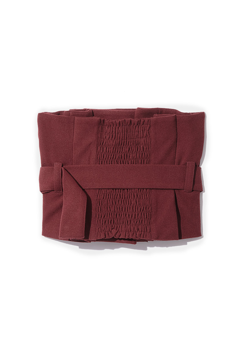 Wide Cropped Trousers Set-up 詳細画像 Bordeaux 2