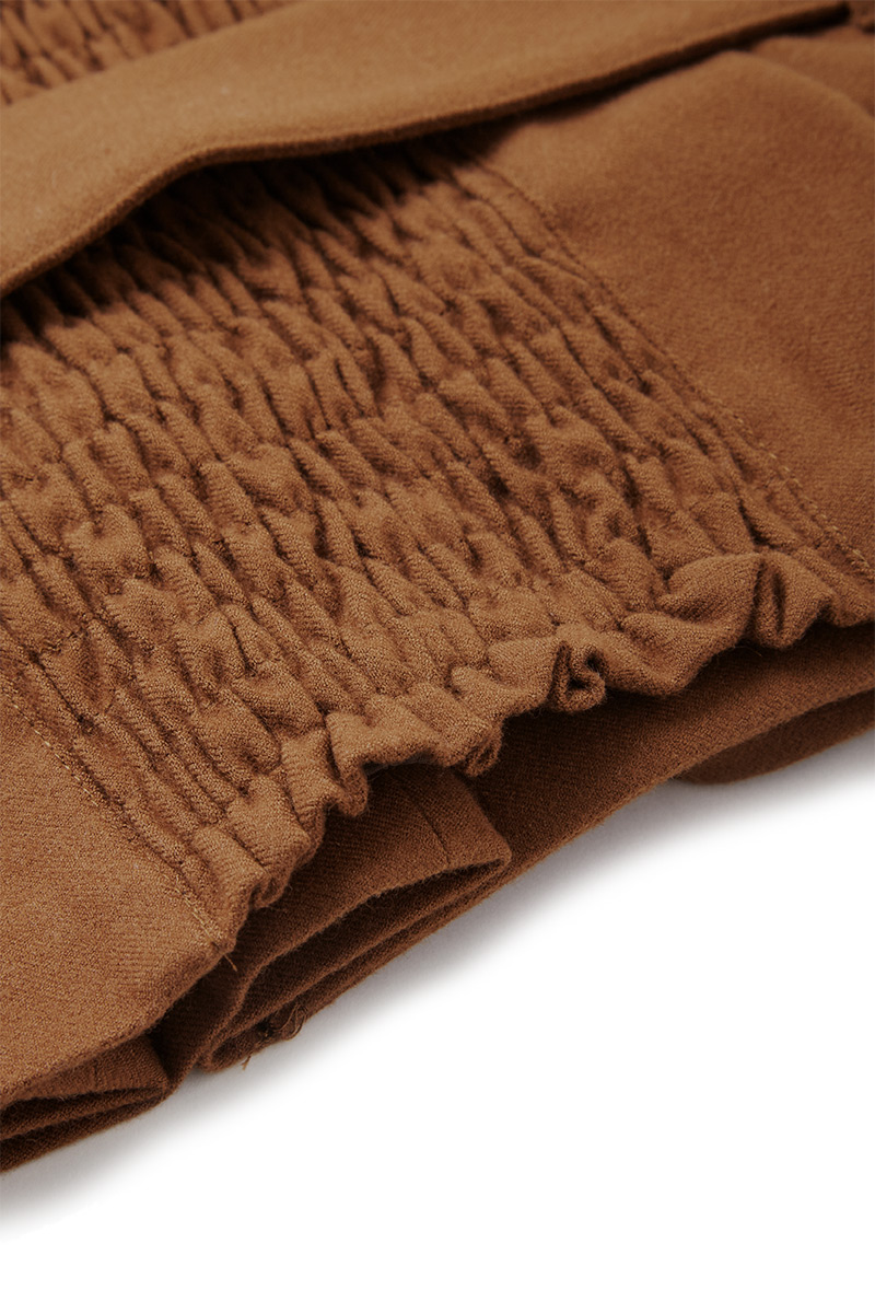 Wide Cropped Trousers Set-up 詳細画像 Brown 3