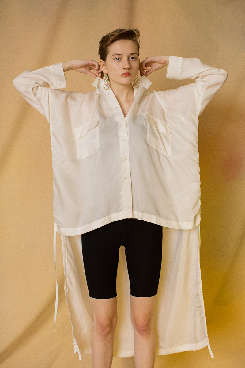Drawstring Blight Shirts 詳細画像 White 1