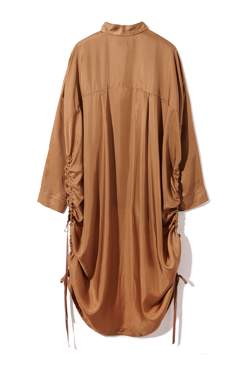 Drawstring Blight Shirts 詳細画像 Brown 4