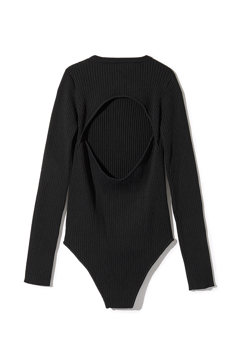 Back Window Bodysuits 詳細画像 Black 2