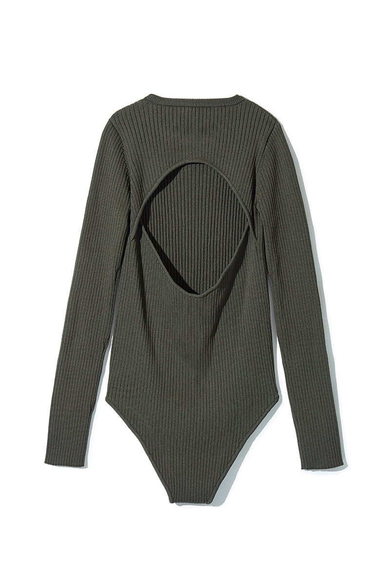 Back Window Bodysuits 詳細画像 Khaki 2