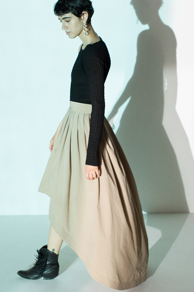 Back Cutting Wave Knitted Top 詳細画像 Black 3