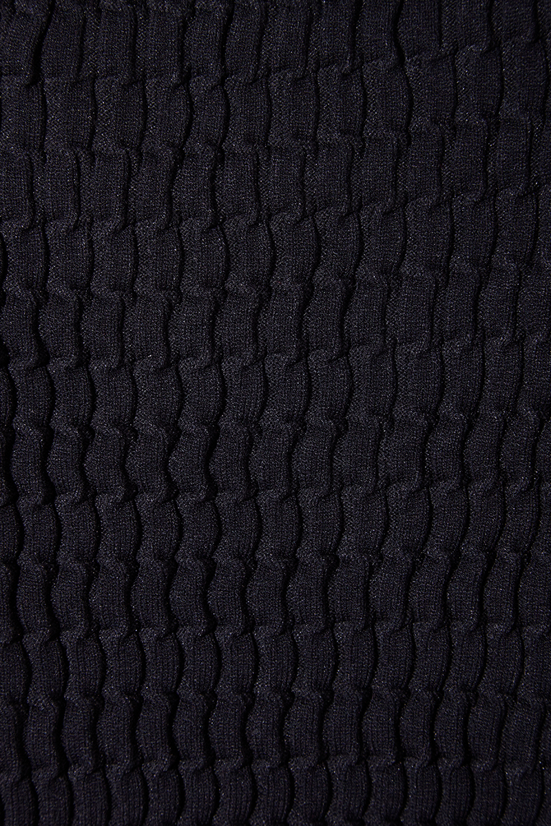 Back Cutting Wave Knitted Top 詳細画像 Black 3