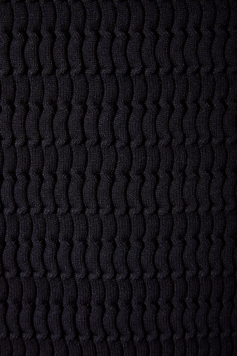 Wave Knitted Pencil Skirt 詳細画像 Black 3