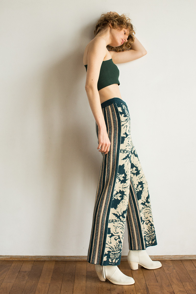 Jacquard Trousers 詳細画像 Green 2