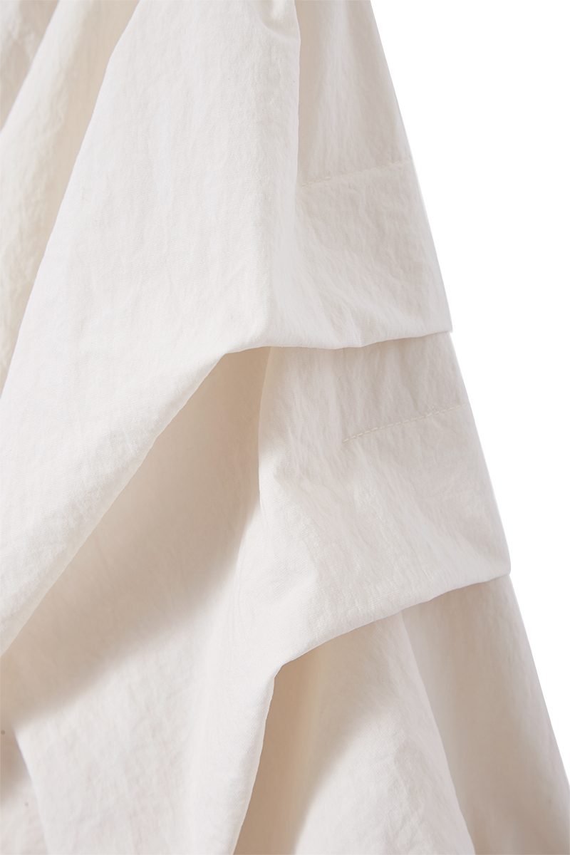 Tucked Sleeve Blouse 詳細画像 White 3