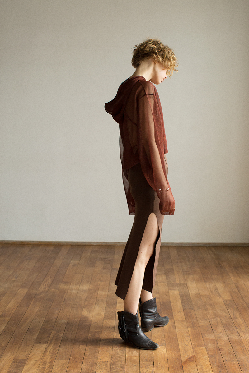 Glitter Hoodie Top 詳細画像 Brown 1