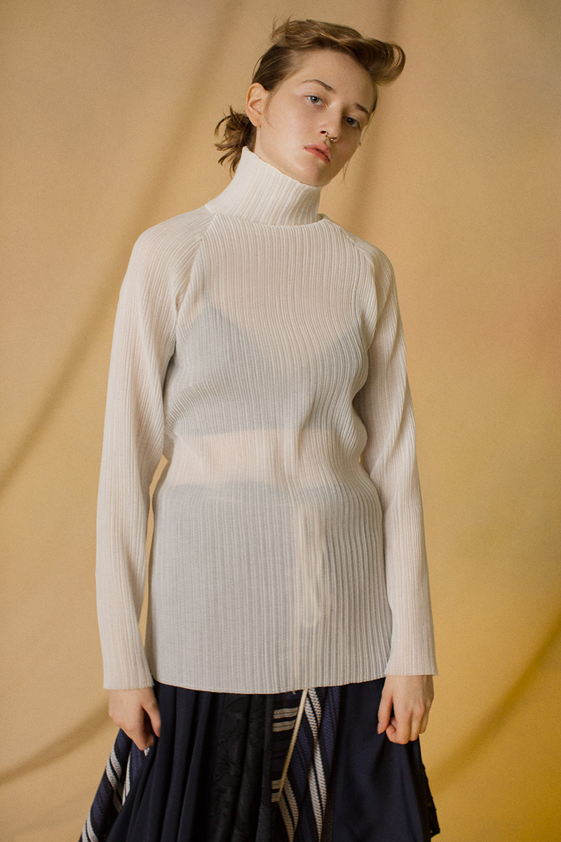 Pleats Jersey Top 詳細画像 White 2