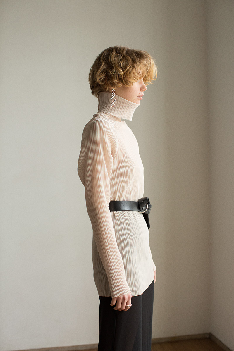 Pleats Jersey Top 詳細画像 Beige 1