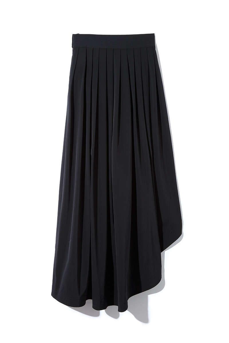 Asymmetric Nylon Skirt 詳細画像 Black 2