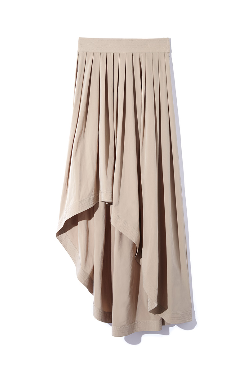 Asymmetric Nylon Skirt 詳細画像 Beige 1
