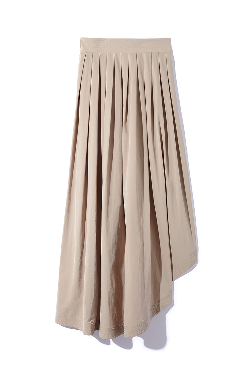 Asymmetric Nylon Skirt 詳細画像 Beige 2