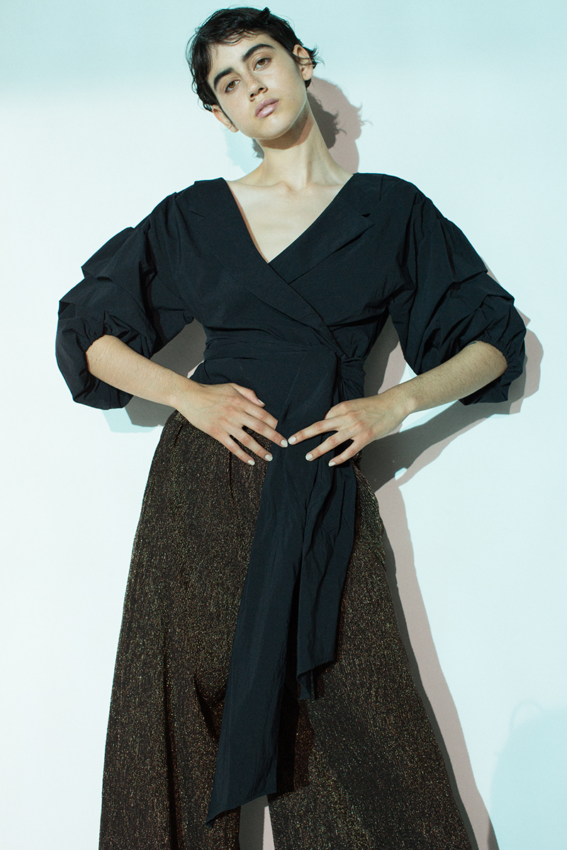 Glitter Belted Trousers 詳細画像 Brown 5