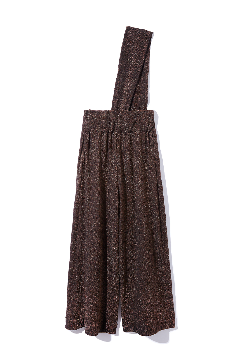 Glitter Belted Trousers 詳細画像 Brown 2