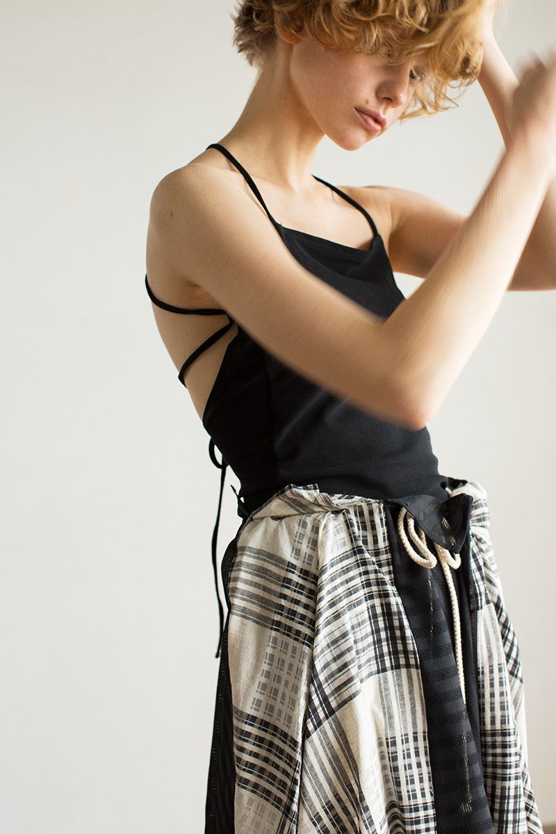 Patchwork Hem Skirt 詳細画像 Black 3