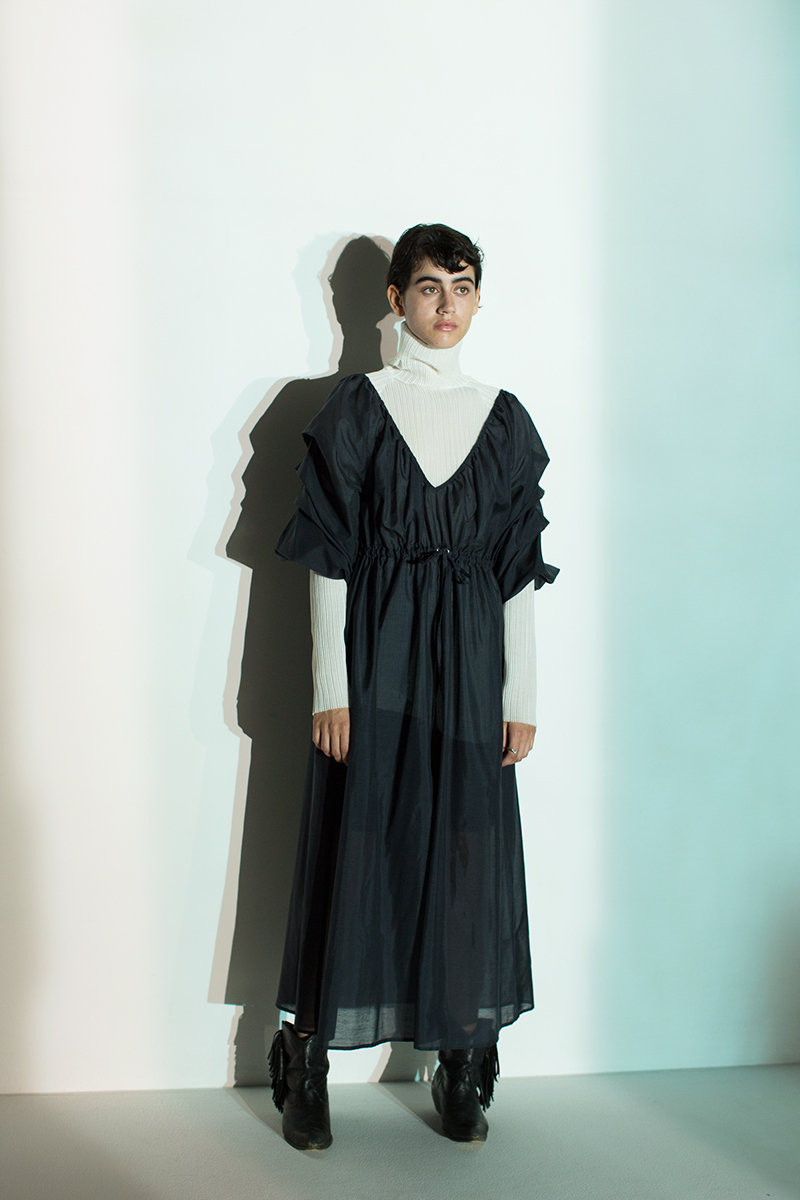 Sheer Long Dress 詳細画像 Navy 1
