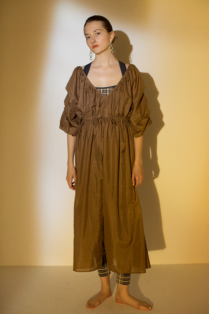 Sheer Long Dress 詳細画像 Brown 1