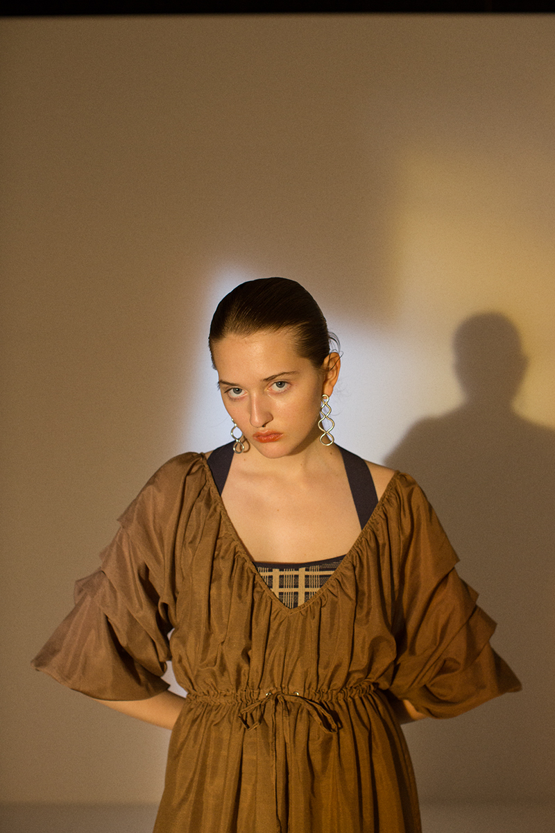 Sheer Long Dress 詳細画像 Brown 2