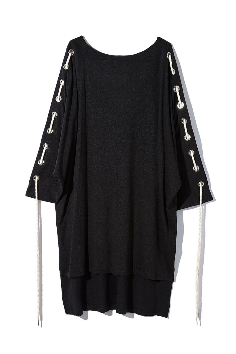 Drawstring Jersey Dress 詳細画像 Black 1