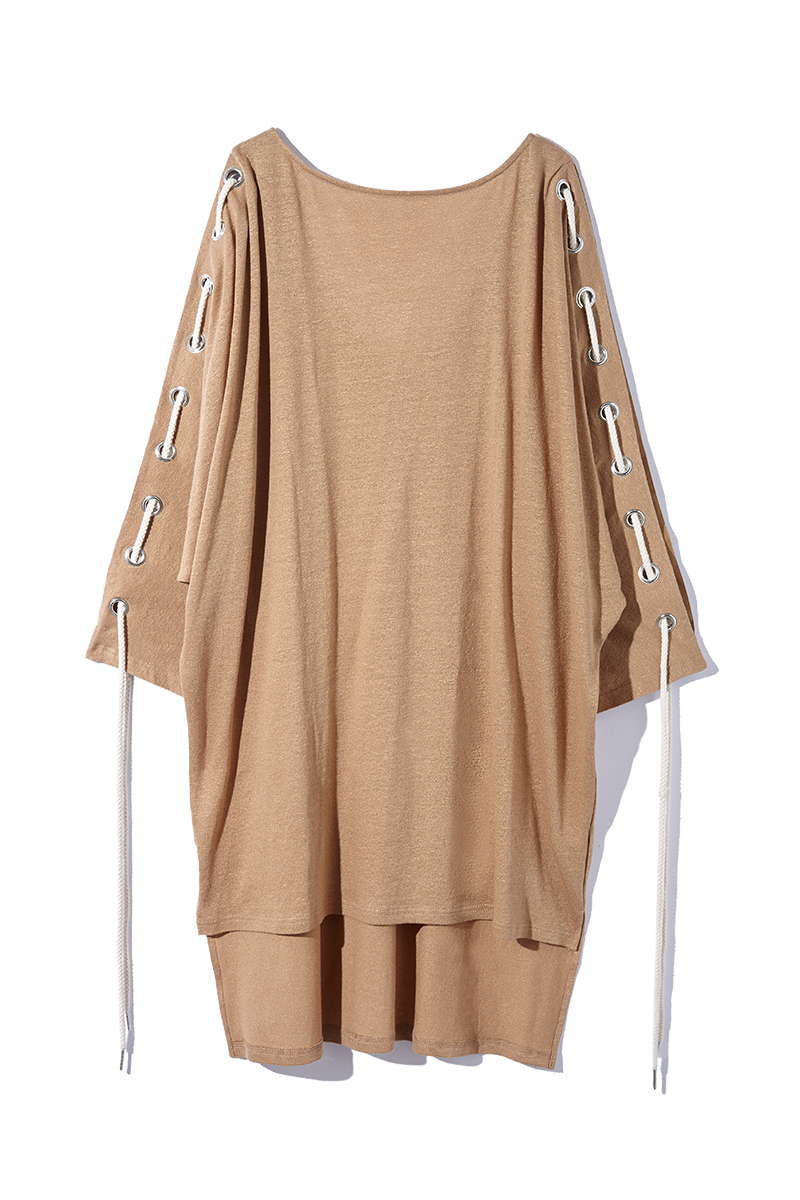 Drawstring Jersey Dress 詳細画像 Brown 1