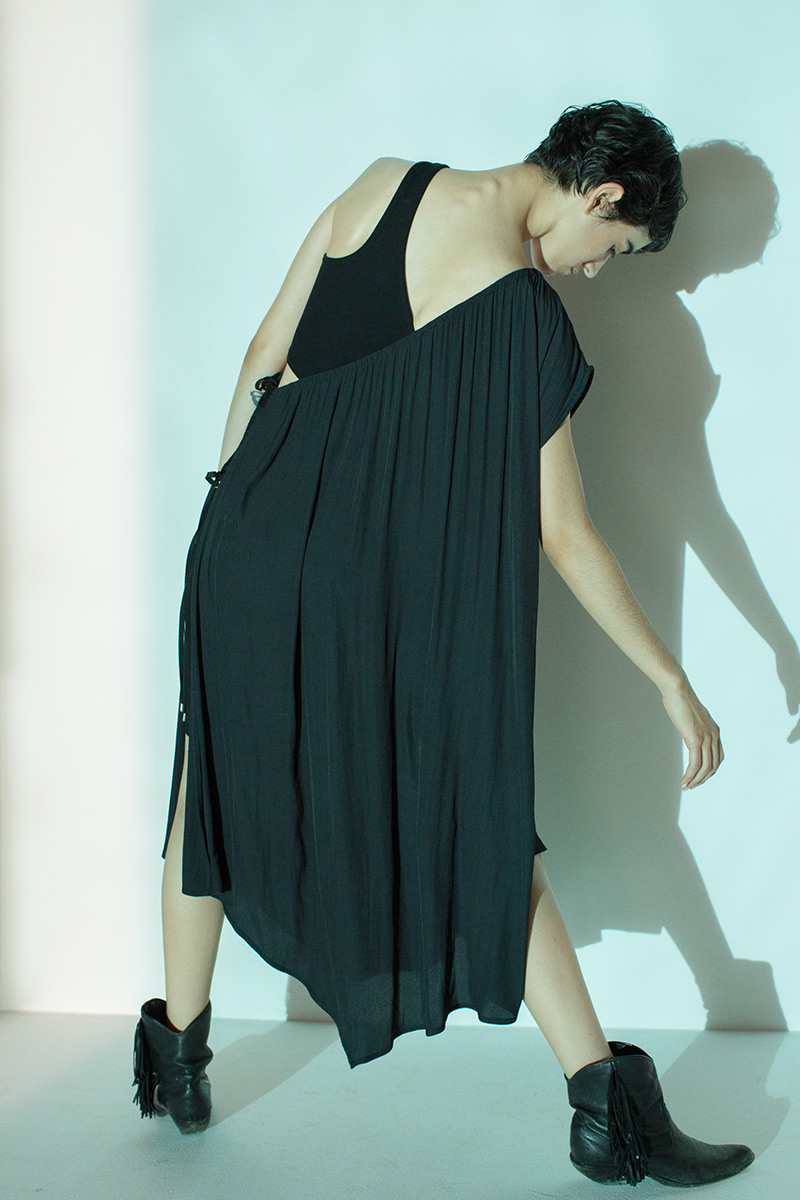 Asymmetric Summer Dress 詳細画像 Black 1
