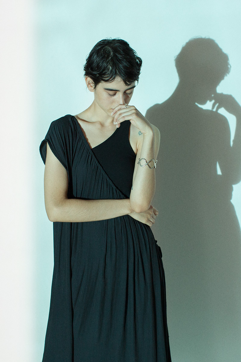 Asymmetric Summer Dress 詳細画像 Black 2