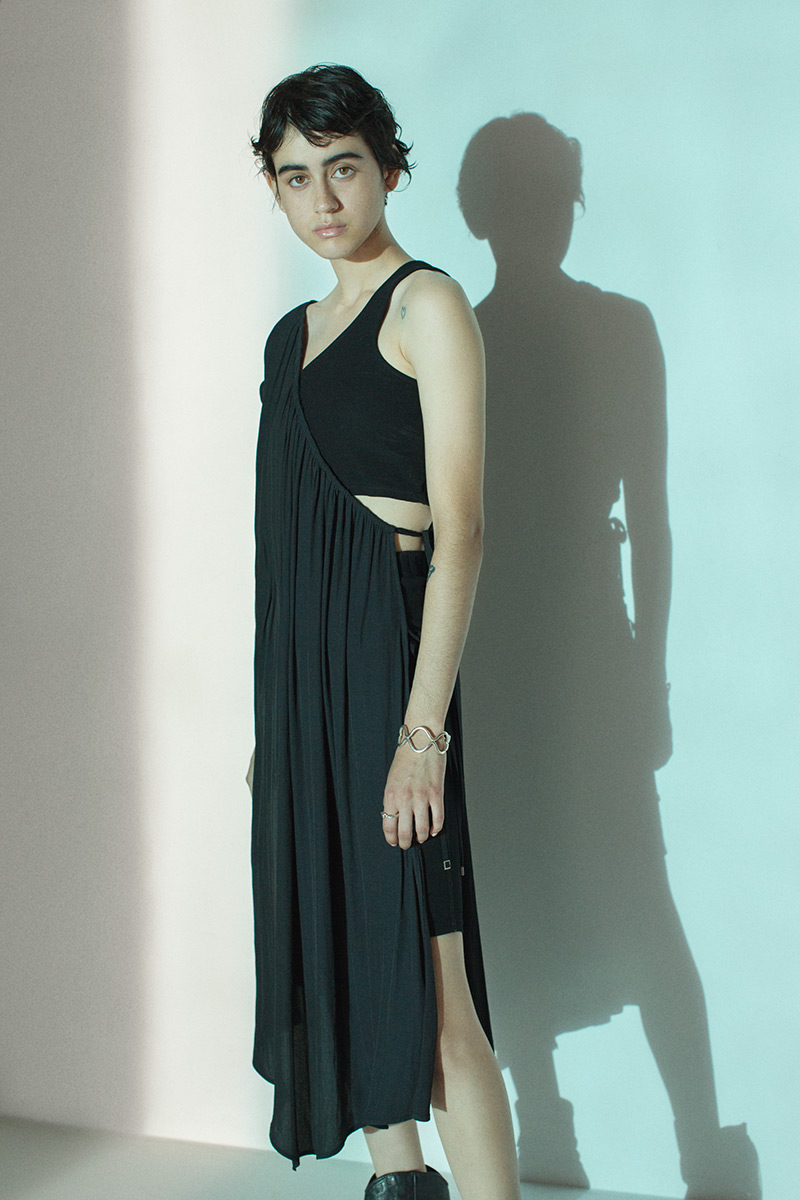 Asymmetric Summer Dress 詳細画像 Black 3
