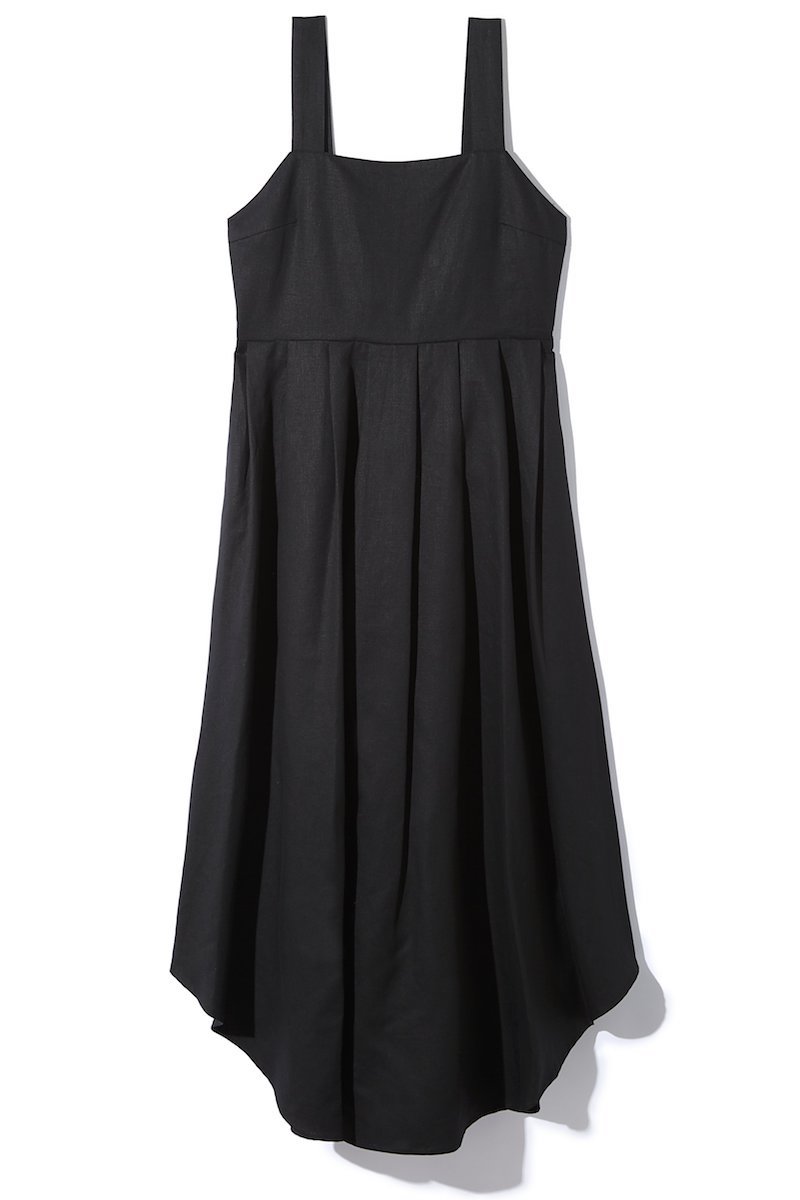Belted Linen Dress 詳細画像 Black 3