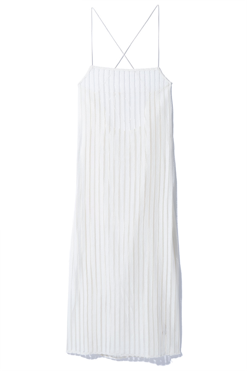Stripe Sheer Dress 詳細画像 White 1