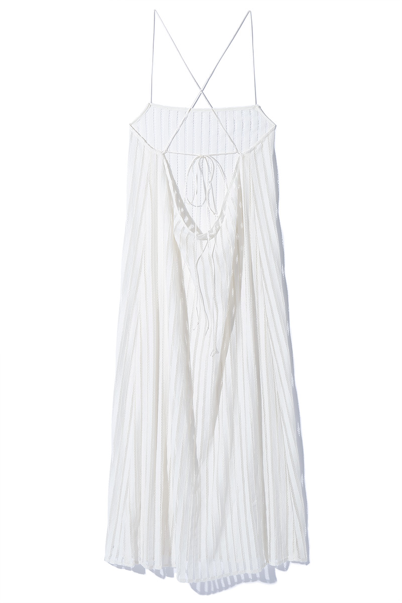 Stripe Sheer Dress 詳細画像 White 2