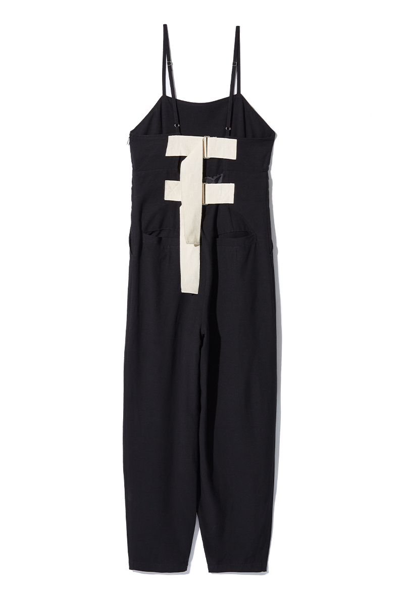 Belted Linen Jumpsuits 詳細画像 Black 2