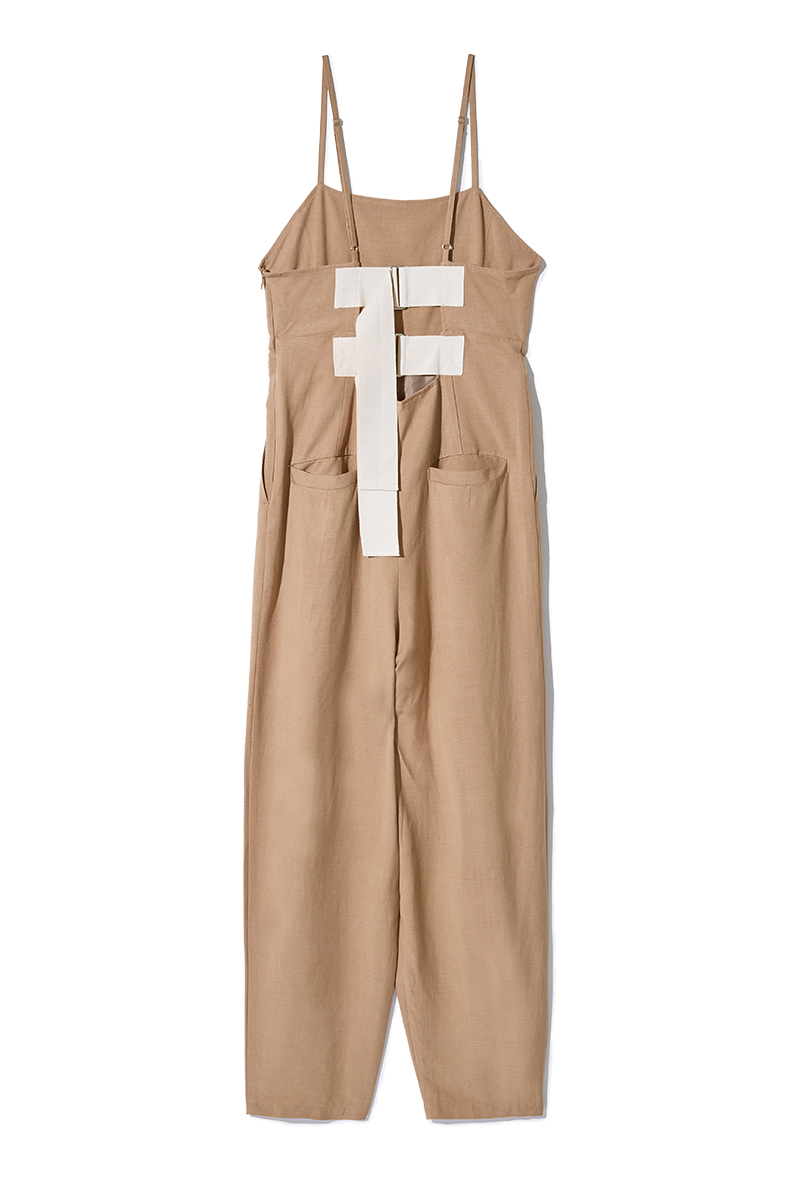 Belted Linen Jumpsuits