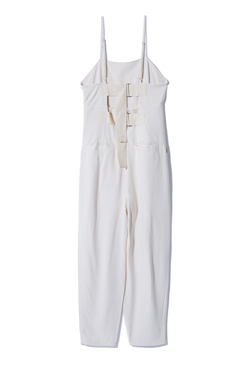 Belted Linen Jump Suits 詳細画像 White 2