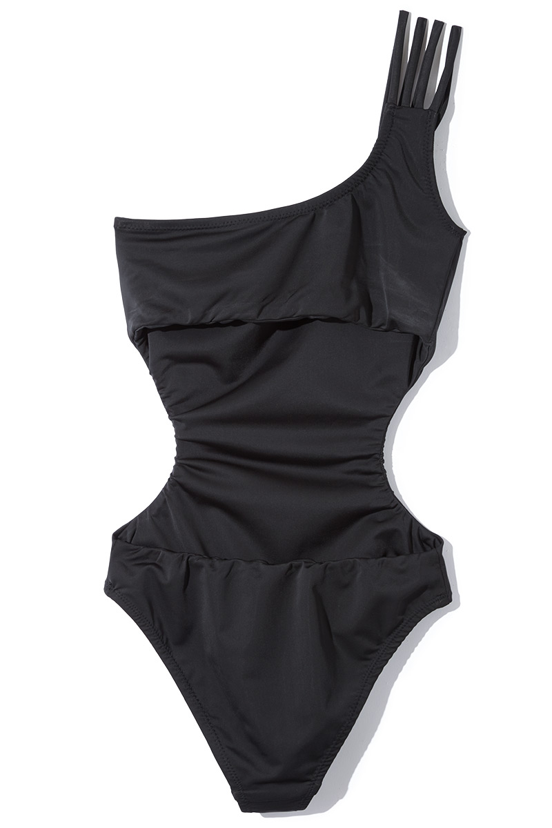 Cutting Asymmetric Swim Wear 詳細画像 Black 2
