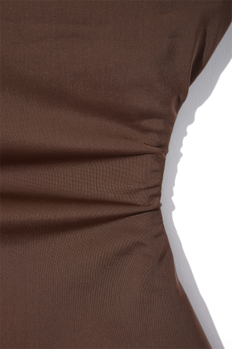 Cutting Asymmetric Swim Wear 詳細画像 Brown 3