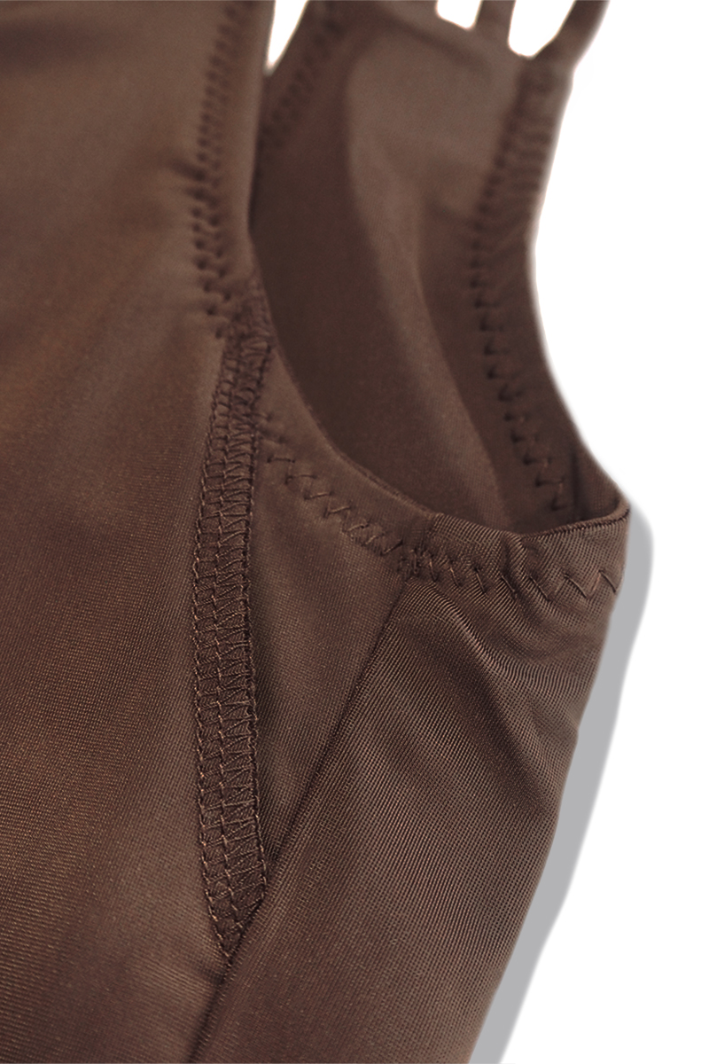 Cutting Asymmetric Swim Wear 詳細画像 Brown 4