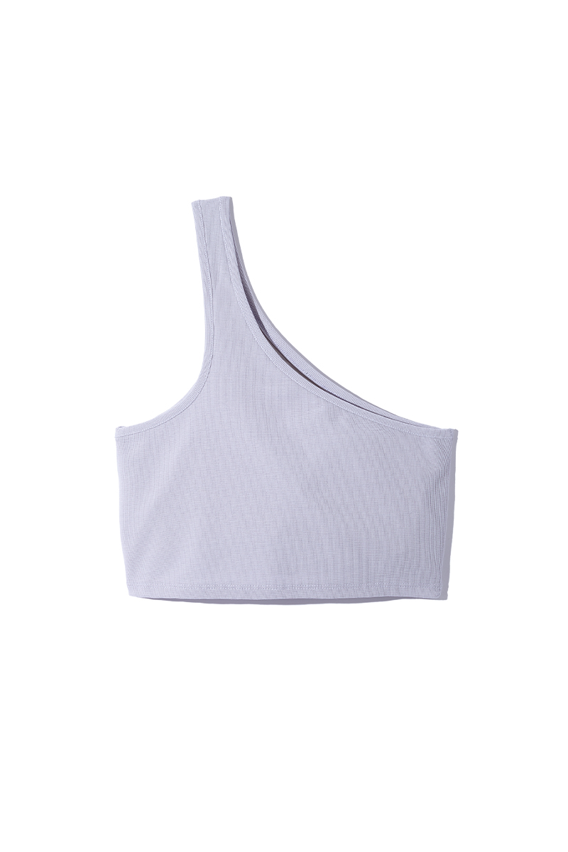 Asymmetric Jersey Top 詳細画像 Light Gray 2