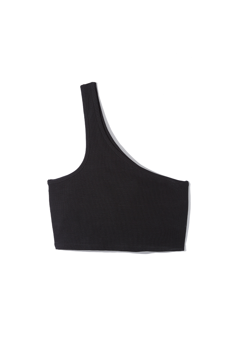 Asymmetric Jersey Top 詳細画像 Black 2