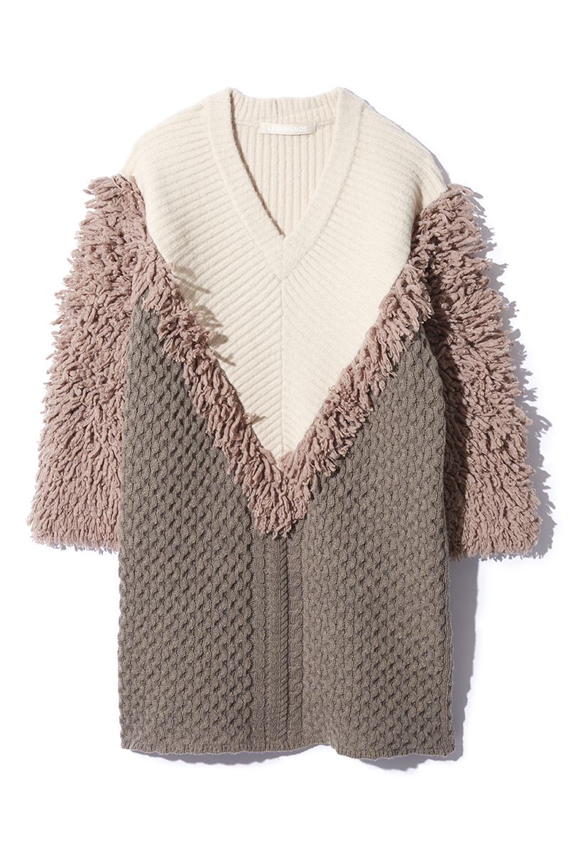 Loop V Knitted Dress