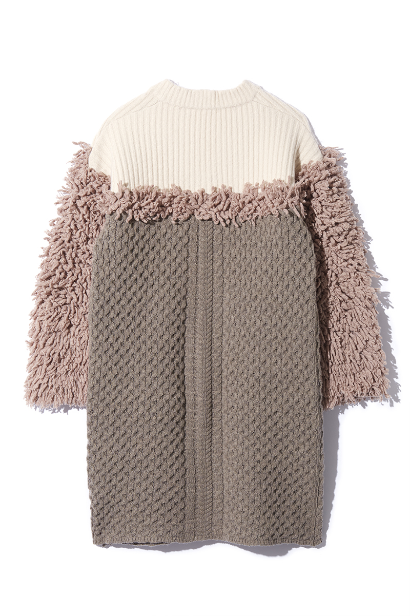 Loop V Knitted Dress 詳細画像 White 2