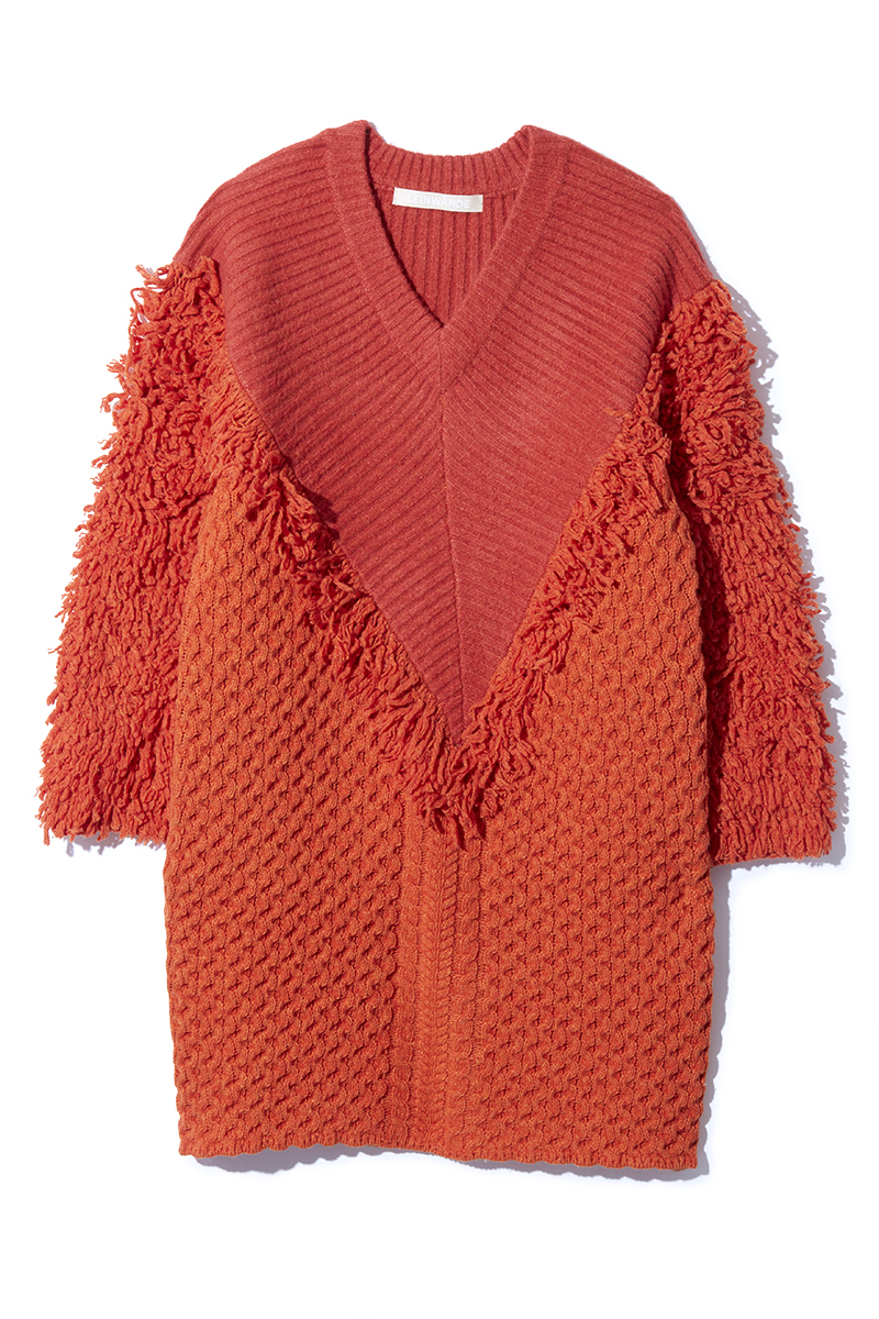 Loop V Knitted Dress